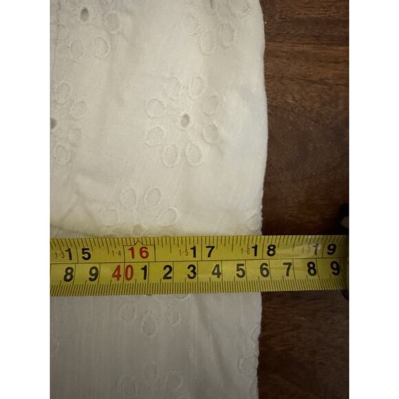 Old Navy Tie Front Eyelet Embroidered Cami Top Coquette Fairy Cottagecore Size L - Picture 5 of 9